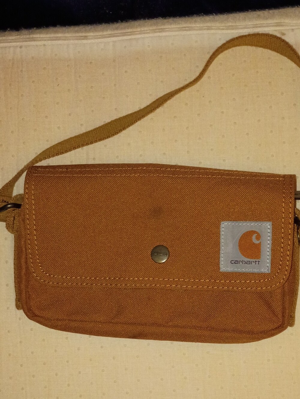Carhartt Tan Canvas Messenger Crossbody Bag